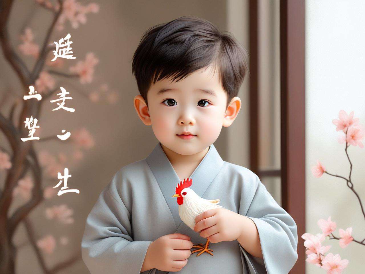 属鸡三月男孩名字带智,寓意智慧与美好
