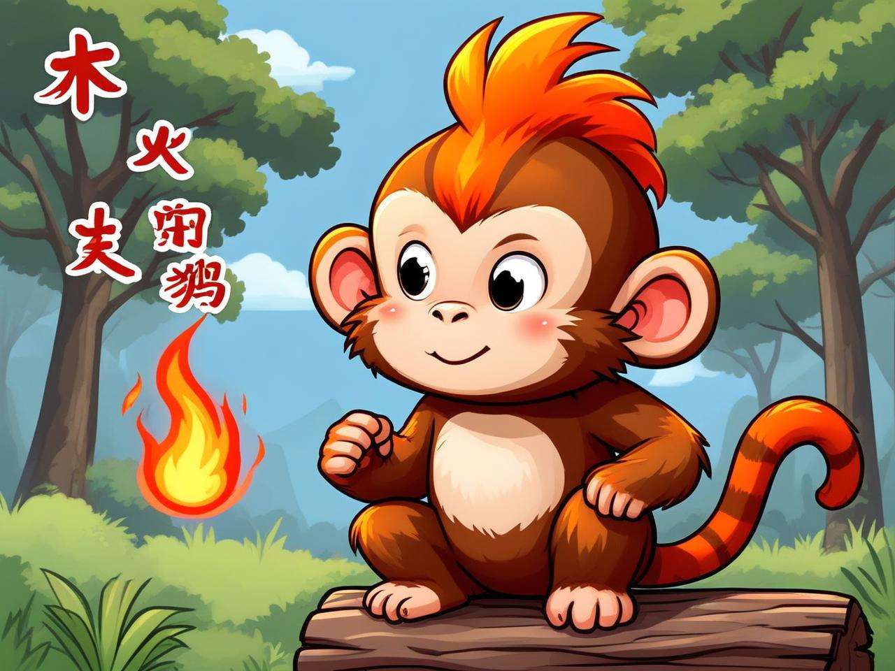 木与火相伴，属猴之人名字宜如此