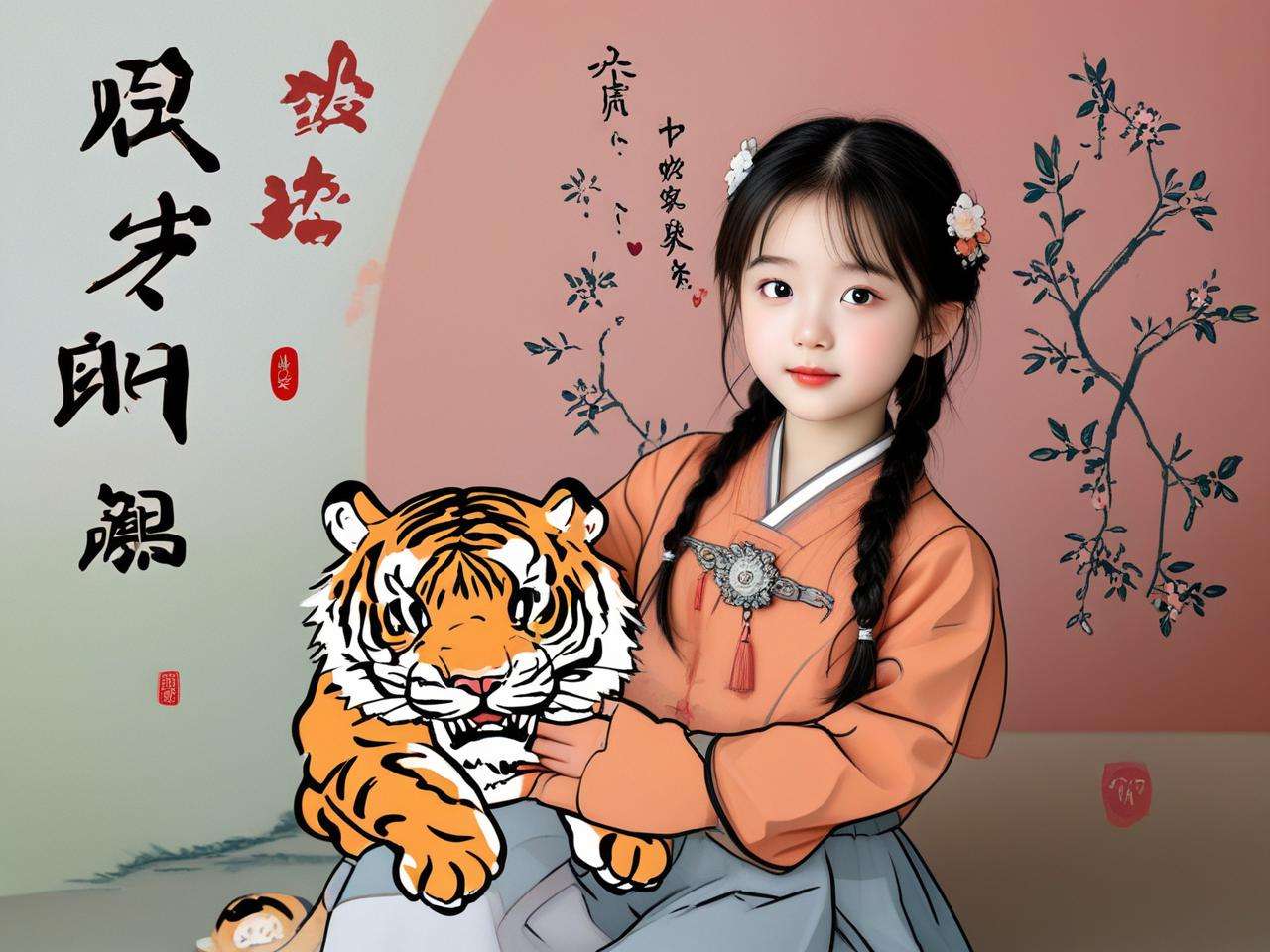 与虎相伴,立字女孩名,展现属虎女孩的独特魅力