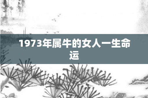 1973年属牛的女人一生命运