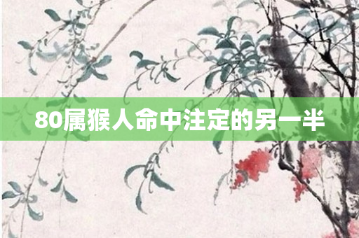 80属猴人命中注定的另一半