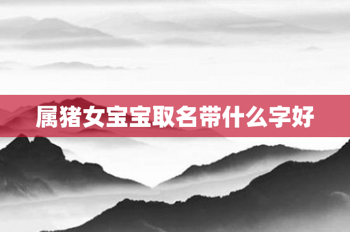属猪女宝宝取名带什么字好