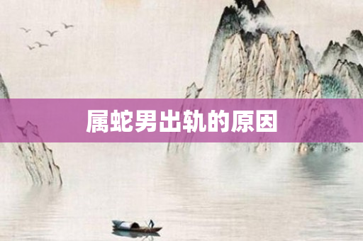 属蛇男出轨的原因