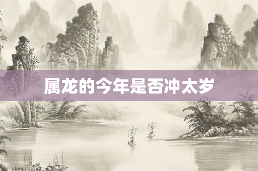 属龙的今年是否冲太岁
