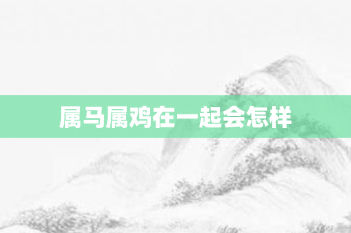 属马属鸡在一起会怎样