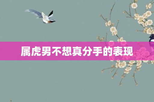 属虎男不想真分手的表现