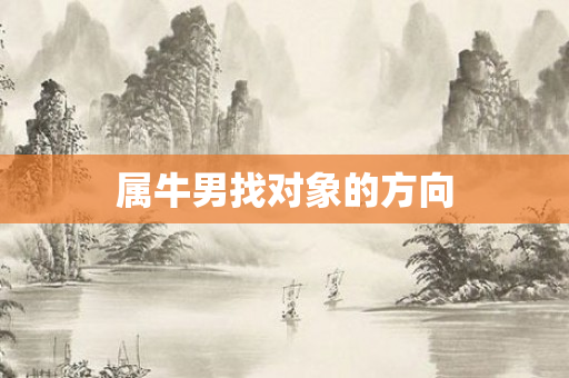 属牛男找对象的方向