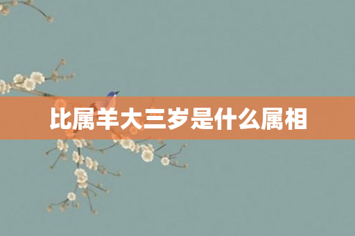 比属羊大三岁是什么属相