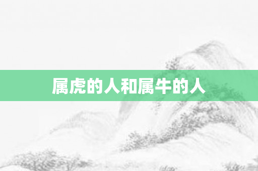 属虎的人和属牛的人