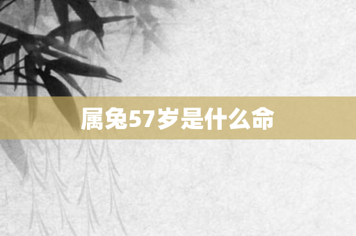 属兔57岁是什么命