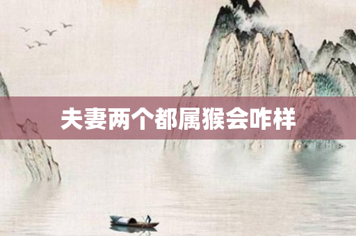 夫妻两个都属猴会咋样