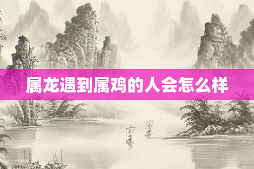 属龙遇到属鸡的人会怎么样