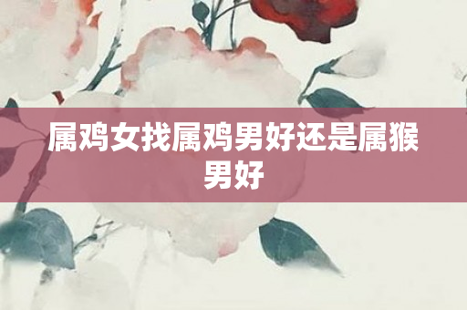 属鸡女找属鸡男好还是属猴男好