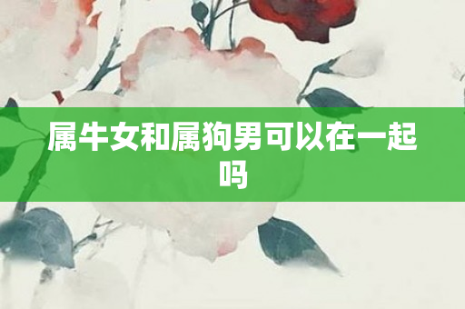 属牛女和属狗男可以在一起吗