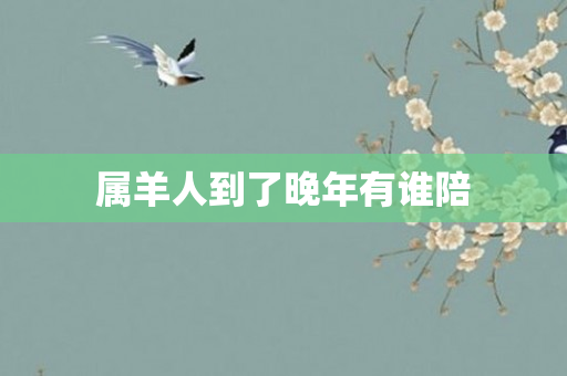 属羊人到了晚年有谁陪