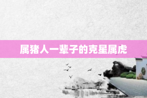 属猪人一辈子的克星属虎