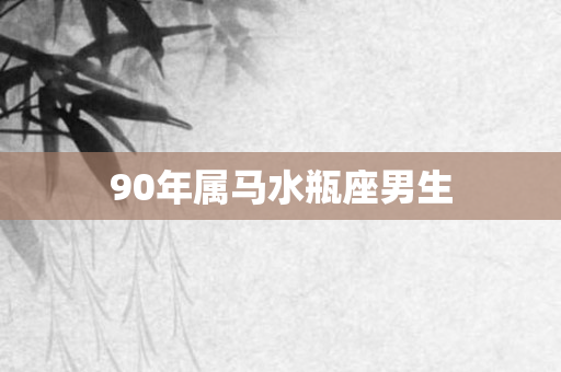 90年属马水瓶座男生