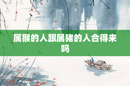 属猴的人跟属猪的人合得来吗