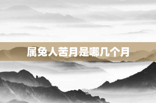 属兔人苦月是哪几个月