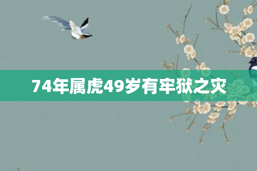74年属虎49岁有牢狱之灾