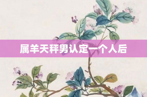 属羊天秤男认定一个人后