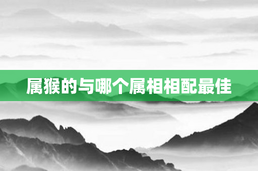 属猴的与哪个属相相配更佳