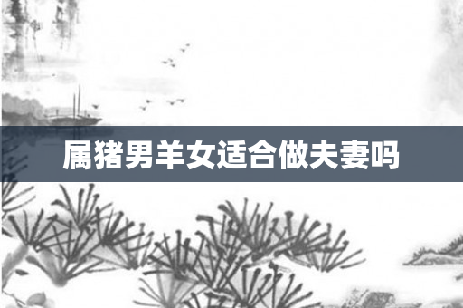 属猪男羊女适合做夫妻吗