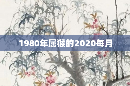 1980年属猴的2020每月