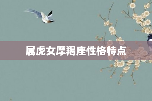 属虎女摩羯座性格特点