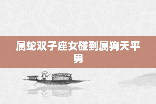 属蛇双子座女碰到属狗天平男
