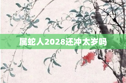 属蛇人2028还冲太岁吗