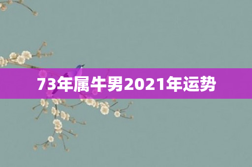 73年属牛男2021年运势