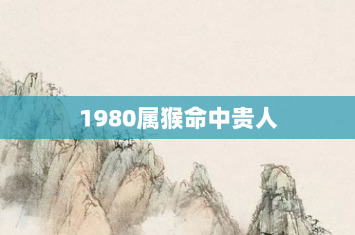 1980属猴命中贵人
