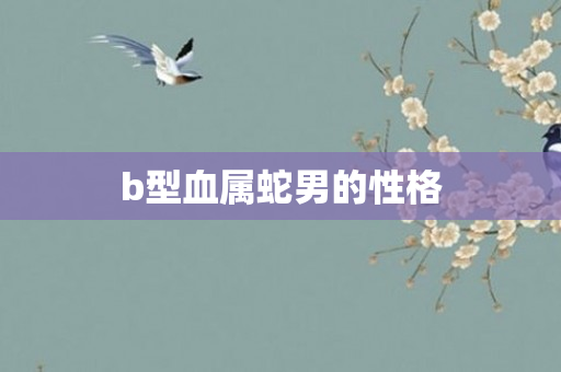 b型血属蛇男的性格