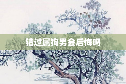 错过属狗男会后悔吗