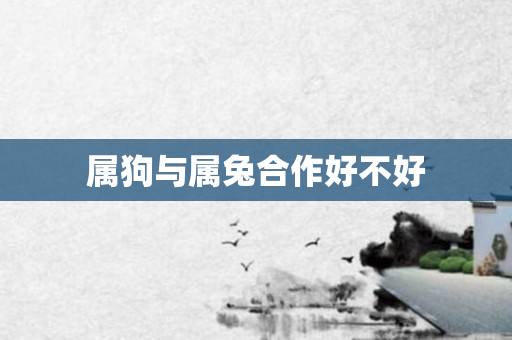 属狗与属兔合作好不好