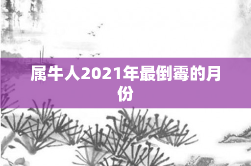 属牛人2021年最倒霉的月份