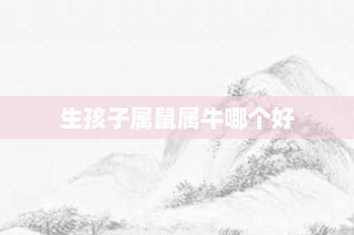 生孩子属鼠属牛哪个好