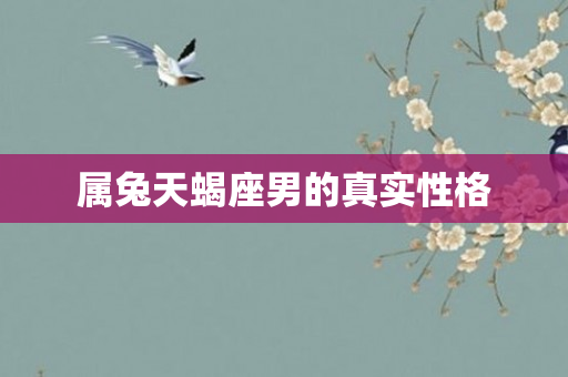 属兔天蝎座男的真实性格