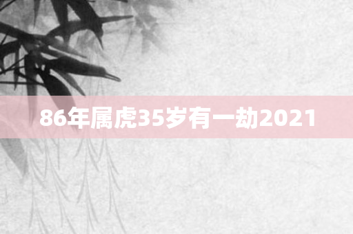 86年属虎35岁有一劫2021