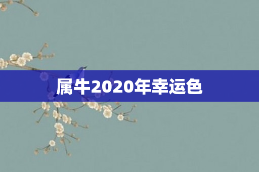 属牛2020年幸运色