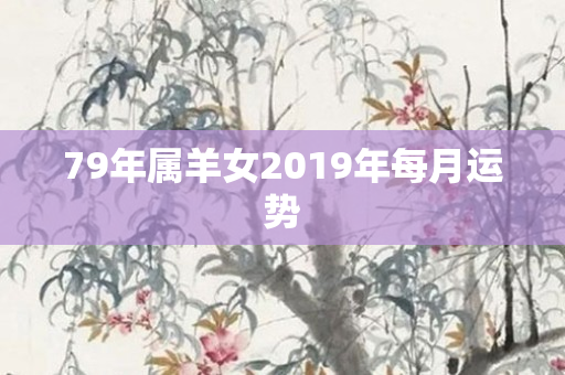 79年属羊女2019年每月运势