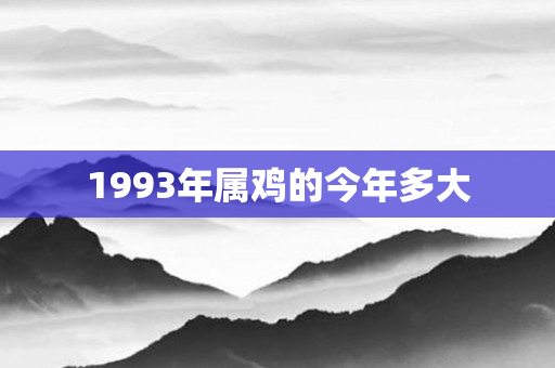 1993年属鸡的今年多大