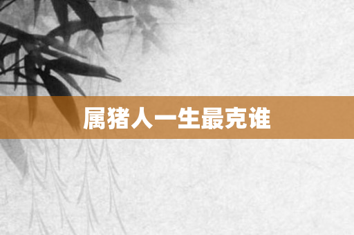 属猪人一生最克谁