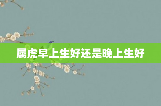 属虎早上生好还是晚上生好