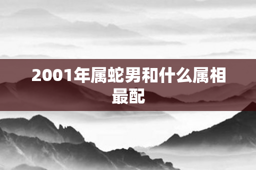 2001年属蛇男和什么属相最配