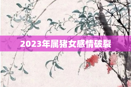 2023年属猪女感情破裂