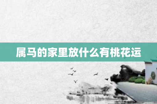 属马的家里放什么有桃花运