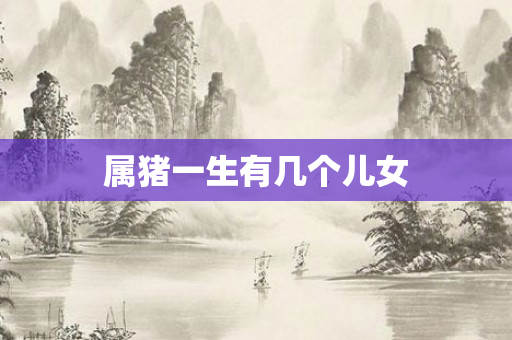 属猪一生有几个儿女