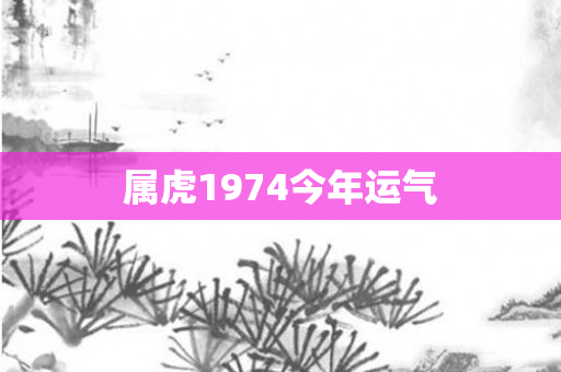 属虎1974今年运气